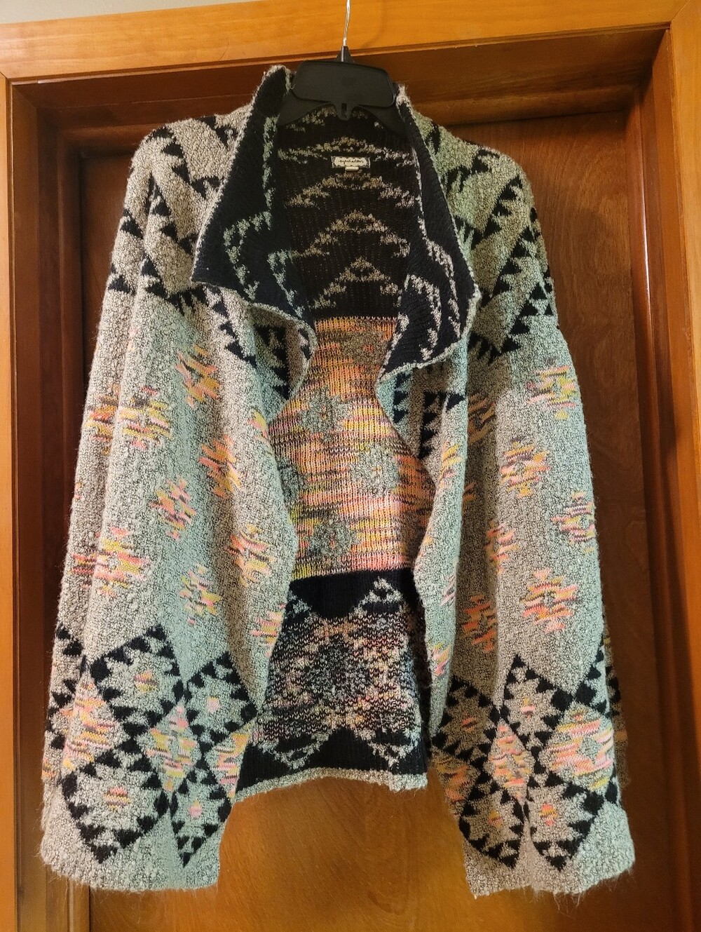Eyeshadow Black and Cream Knit Sweater - Women's